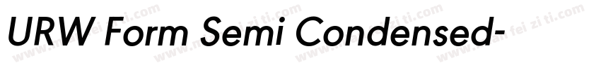 URW Form Semi Condensed字体转换